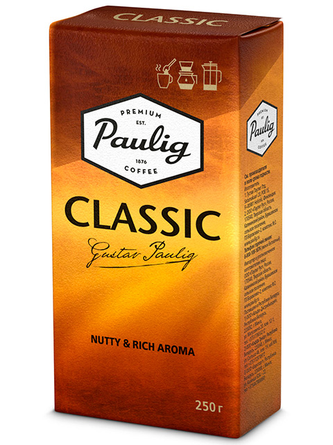 Кофе молотый PAULIG "Classic" натуральный 250г, вакуумная упаковка