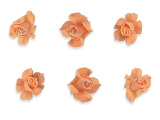 Головки цветов "Роза раскрытая" 30 мм, персиковый (цена за 1шт)