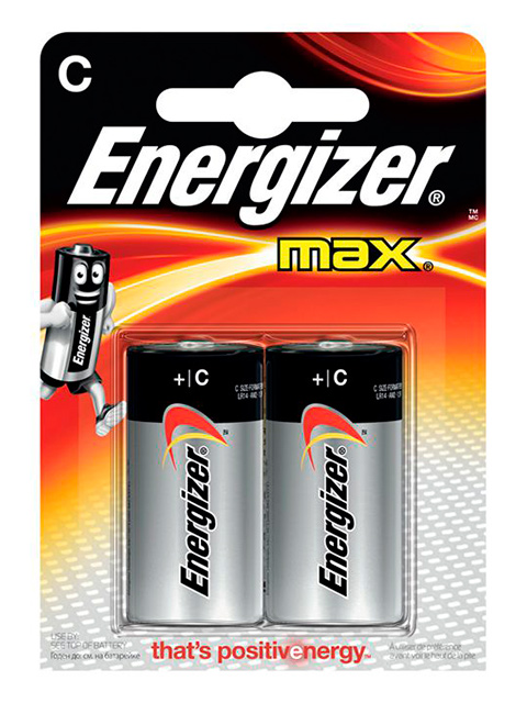 Батарейка щелочная (средняя) Energizer MAX LR14 (2 шт) блистер, кор. (12 уп)