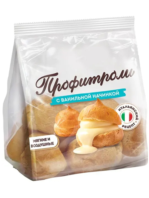 Профитроли с ванильной начинкой 162г