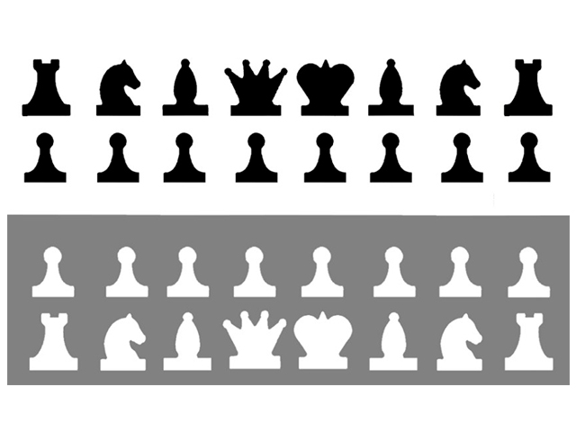 Набор магнитных фигур для демонстрационных шахмат, в пленке