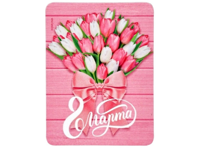 Магнит "8 Марта. Тюльпаны" 10шт 6х8 см 