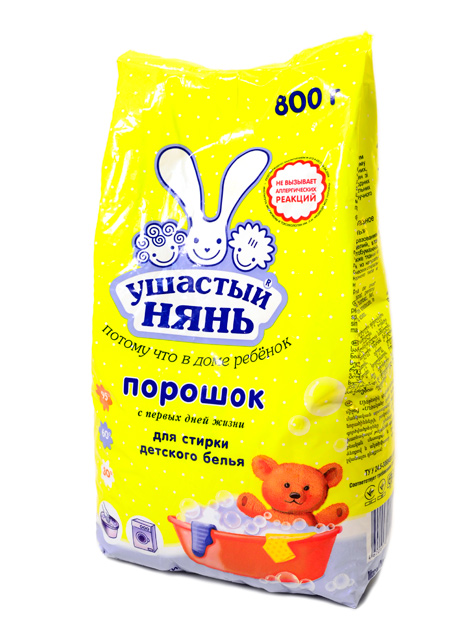 УШАСТЫЙ НЯНЬ СМС "Детский для всех типов стирки", 800 г