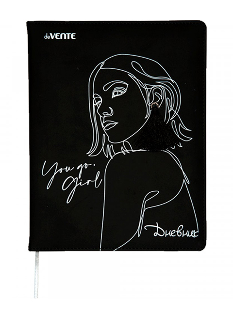 Дневник универсальный deVENTE "You Go, Girl" твердая обложка, искусственная кожа, шелкография