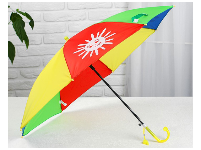 Зонт детский "Погода" 80 см, со свистком, микс
