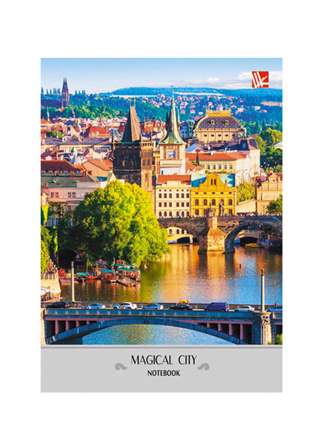 Записная книжка А6 96 листов клетка Listoff "Прага" обл. 7БЦ глянц.ламинация