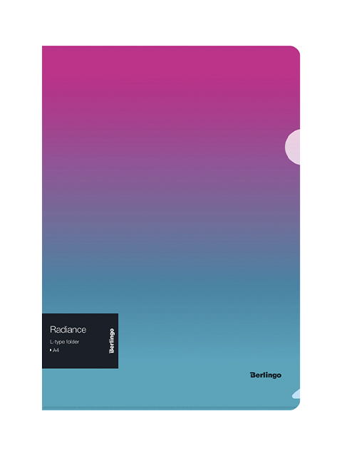 Папка-уголок А4 Berlingo "Radiance", 200мкм, розовый/голубой градиент