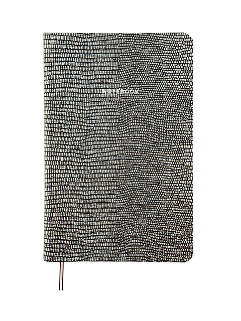 Записная книжка А6 96 листов в точку LOREX "REPTILE" интегральная обложка, серый с блестками