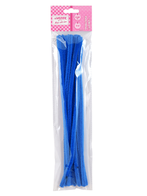Набор для творчества deVENTE "Проволока для поделок. Шенил" 0,9x30 см, 10 шт, цвет голубой, в пластиковом пакете с блистерным подвесом
