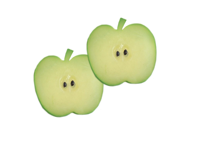 Муляж "Долька зеленого яблока" 4,5х4,7см, пластик