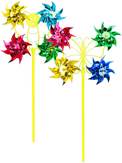 Игрушка "Ветерок. 4 цветка" цвет микс,голография,в пакете