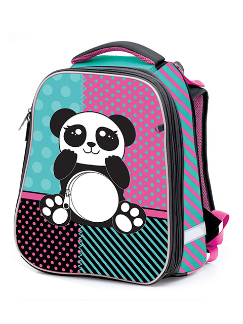 Рюкзак школьный Хатбер "Ergonomic. Panda" 37х29х17 см, 2 отделения