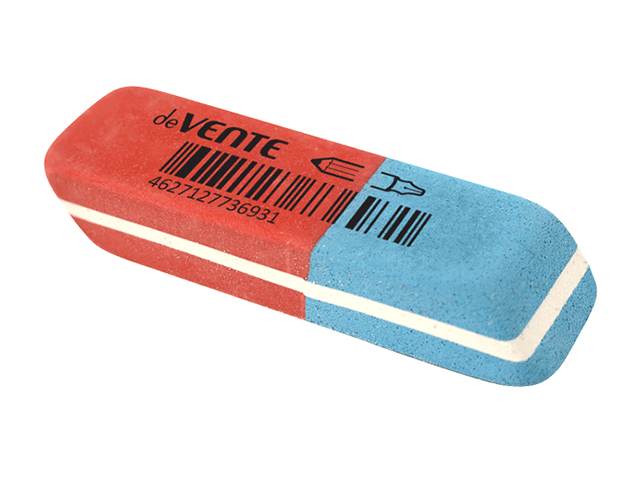 Ластик deVENTE синтетический каучук, красно-синий, 42x14x8 мм