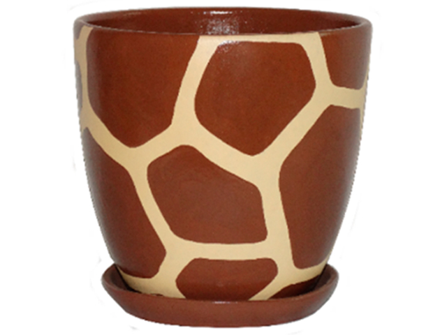 Горшок для цветов "Жираф" №4 d-18 Высокий овал, керамика