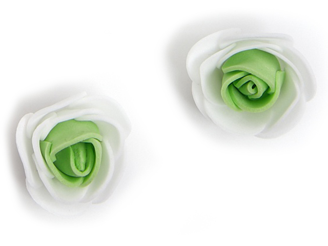 Головки цветов "Цветок двухцветный" 3,5см зелёный (цена за 1шт)