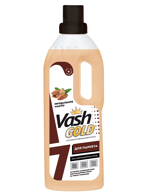 Средство для мытья пола Vash Gold 750мл Миндальное масло (для ПАРКЕТА)
