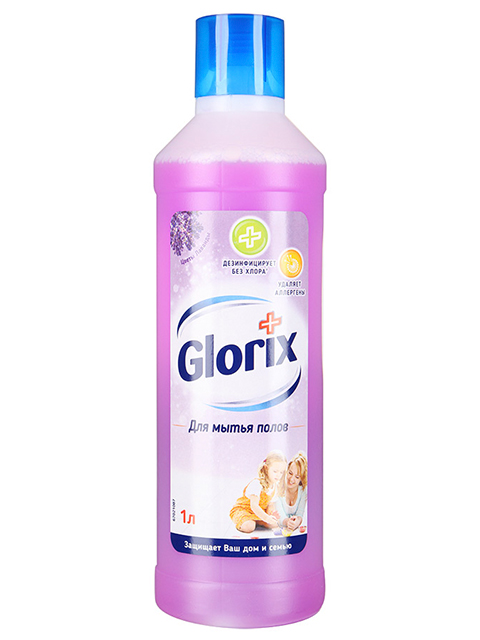 Средства для мытья пола GLORIX 1л Цветы лаванды