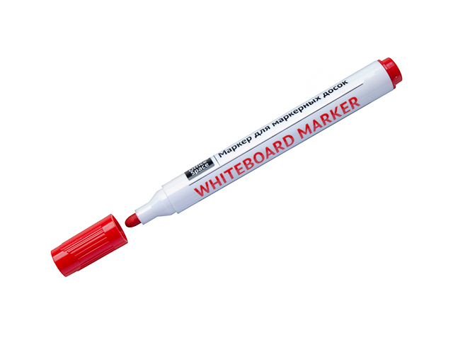 Маркер для белой доски OfficeSpase 2,5 мм, пулевидный наконечник, красный