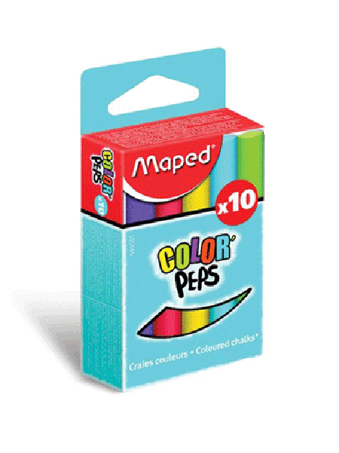 Мел цветной Maped "Color peps" круглый, 10 цветов
