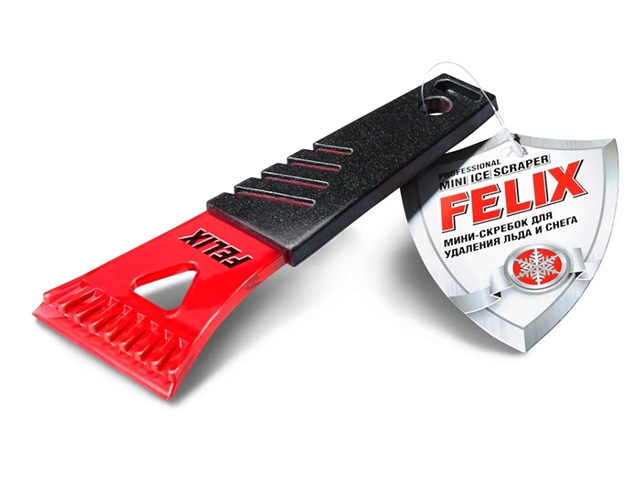 Скребок-мини 18х7,5 см "FELIX" для льда и снега 