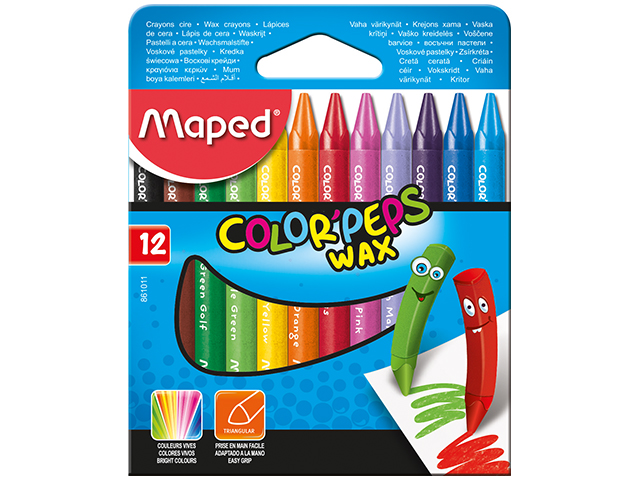 Мелки восковые Maped "Color`Peps. Wax" 12 цветов