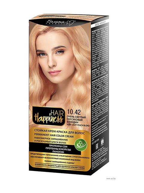 Крем-краска для волос HAIR Happiness 10.42 Светлый персиковый блондин