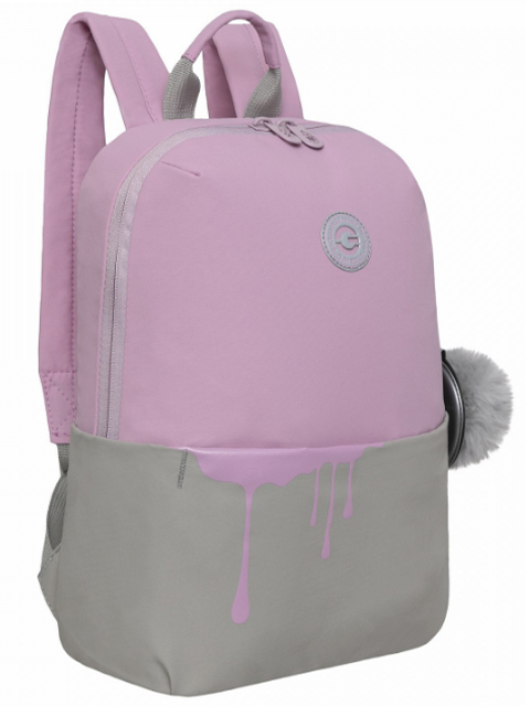 Рюкзак молодежный "GRIZZLY" 24х34х12см, 1 розовый-серый