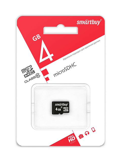 Карта памяти Smart Buy Micro SDHC 04 Gb Class 10 (без адаптеров)