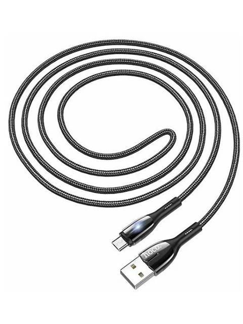 Дата-кабель Hoco U79 USB-micro USB 3.0A, 1.2м, нейлон (Black)
