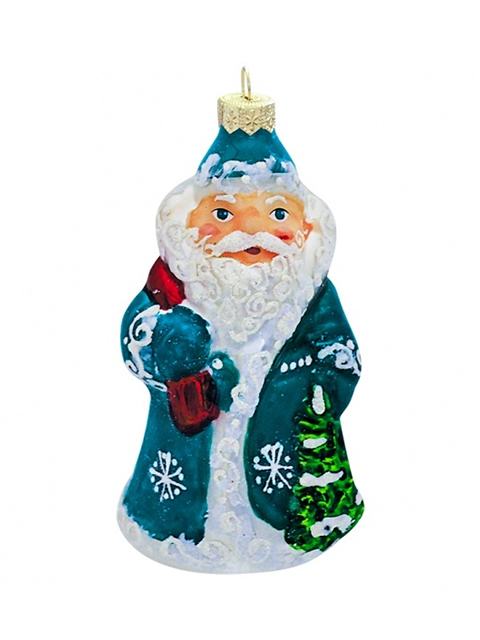 Елочное украшение фигурка "Дед Мороз" 12см стекло, в подарочной упаковке