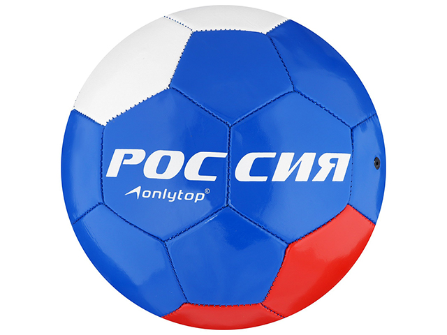 Мяч футбольный "Россия" 32 панели, PVC 2 подслоя, размер 5, микс