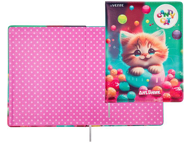 Дневник универсальный deVENTE "Candy Cat" твердая обложка, искусственная кожа