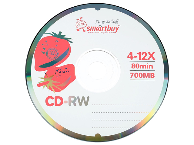 Диск CD-RW Smart Buy 700Mb 4-12x Cake Box (100)