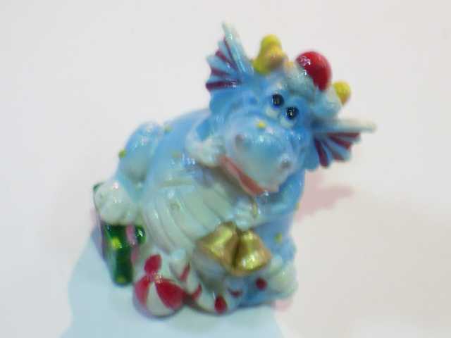 Сувенир "Дракоша-ушастик" полистоун, лак голубой