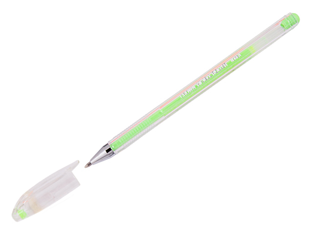 Ручка гелевая Crown "Hi-Jell Pastel" 0,8 мм, пастель салатовый