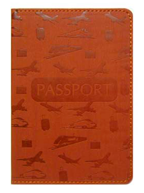 Обложка для паспорта Intelligent "Путешествие" коричневая к/зам.