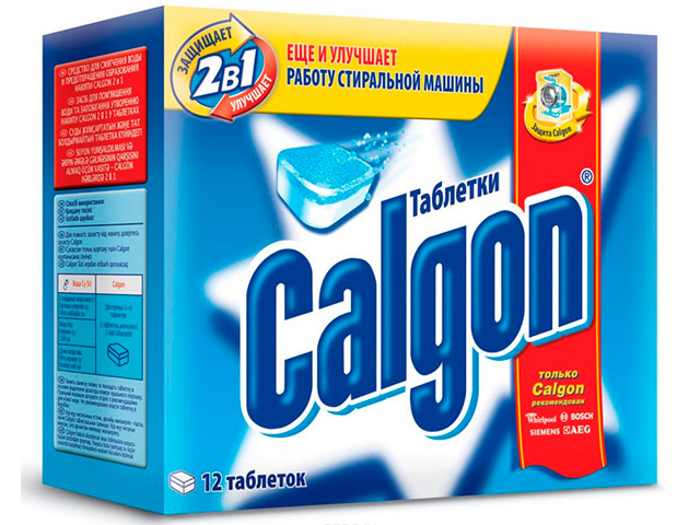 CALGON 2в1 12 штук, Таблетки для стиральных машин 