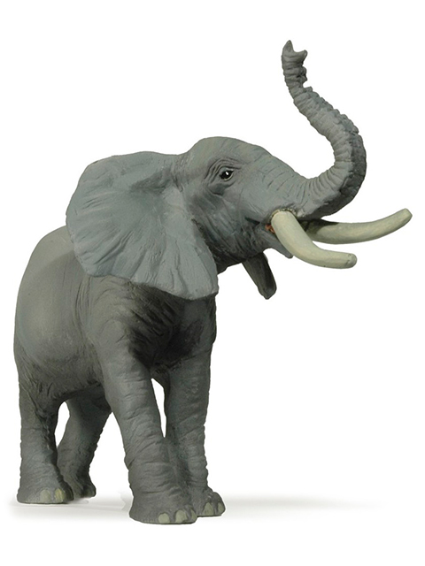 Игрушка PAPO "Трубящий слон" пластик