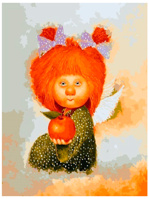 Картина по номерам Raduga "Ангел с яблоком" 40*50см