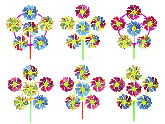 Ветрячок детский SILAPRO "Цветочки" 49см, d21см, пластик