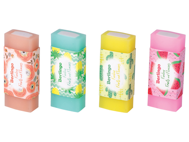 Ластик Berlingo "Funline. Fruits and Flowers" пластик, 50х20х11мм