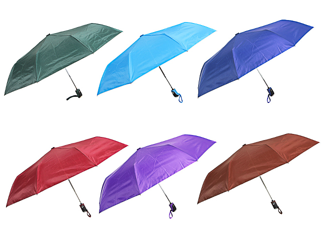 Зонт женский, полуавтомат, сплав, пластик, полиэстер, длина 55см, 8 спиц, 6 дизайнов 