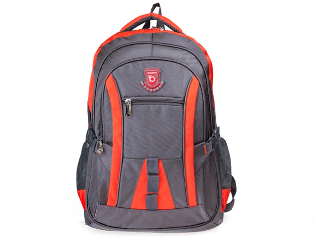 Рюкзак для школы и офиса BRAUBERG "SpeedWay 2", 25 л, размер 46х32х19 см, ткань, серо-оранжевый, 224448