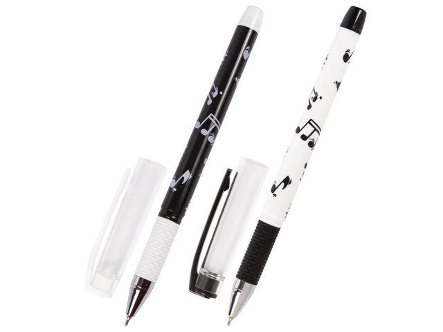 Ручка шариковая масляная BRAUBERG "Black&White Melody", 0,7 мм, грип, синяя