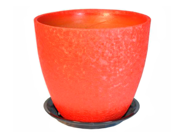 Горшок для цветов "Бутон Винил красный 18 см." керамика