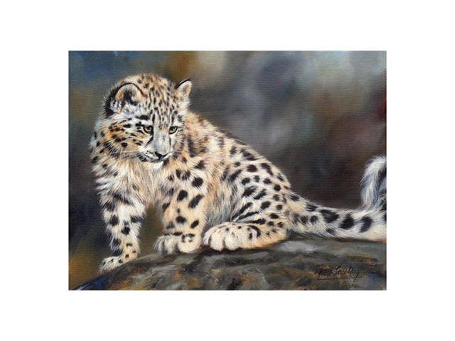 Алмазная мозаика Mazari Creative "Маленький леопард" 40х50 см, на подрамнике