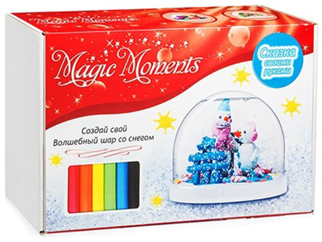 Набор для детского творчества Magic Moments "Создай волшебный шар со снегом. Снеговики"