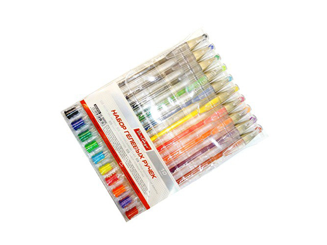 Набор гелевых ручек Berlingo "HIT" 10 цветов, в ПВХ упаковке