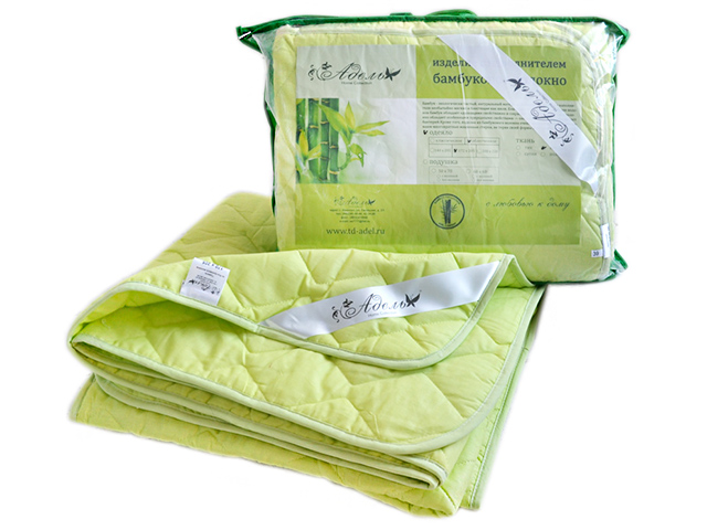 Одеяло "Бамбук" стеганое облегч. поплин 1,5 (140*205) спальный (плотность 150г/м2)
