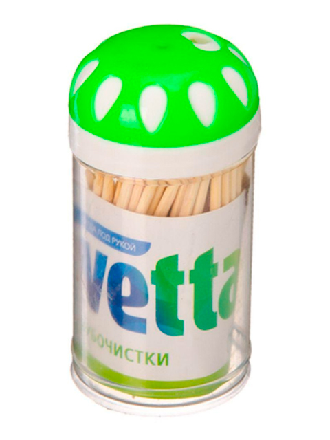 Зубочистки VETTA 100шт. бамбук, в пласт. упак.